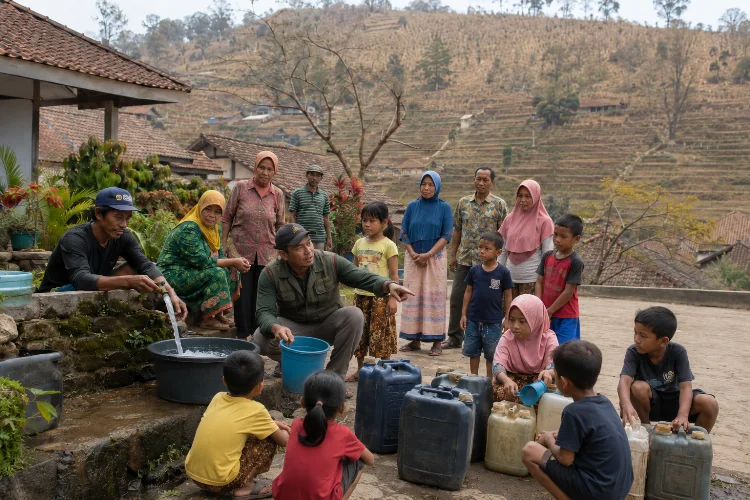 Edukasi Hemat Air untuk Masyarakat Desa Watulumbung